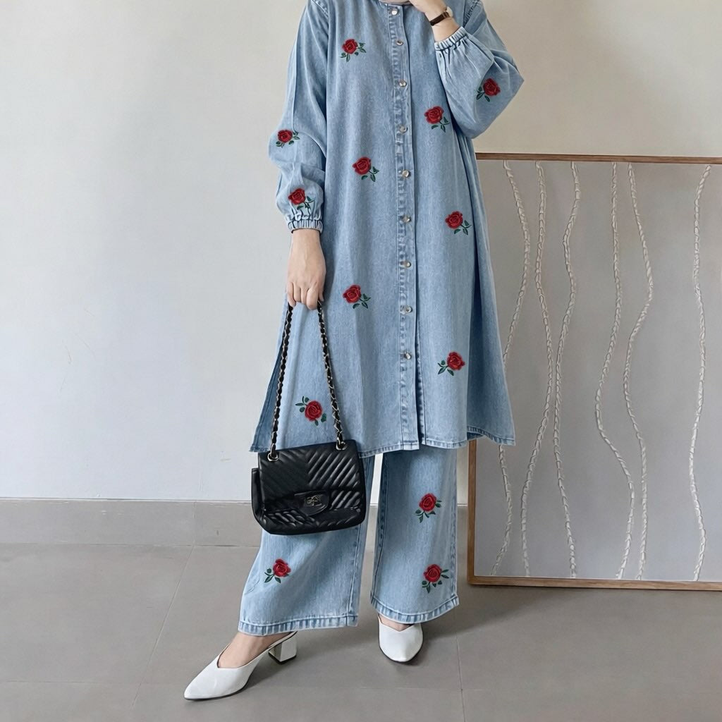 DENIM CORD SET ZKDCS01