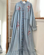 DENIM STYLISH LONG GOWN ZKSG03