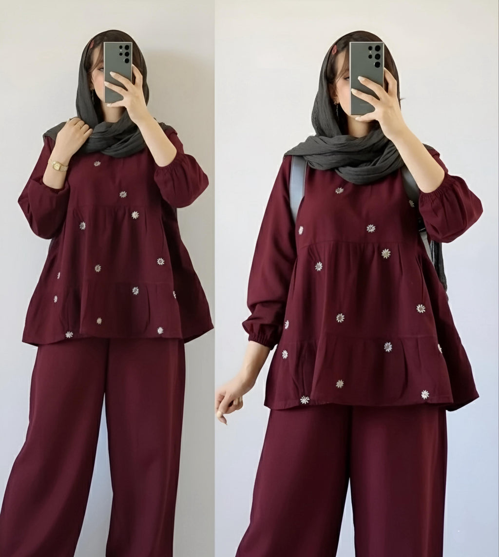 SHORT TOP WITH BAGGI PANT ZKSB01