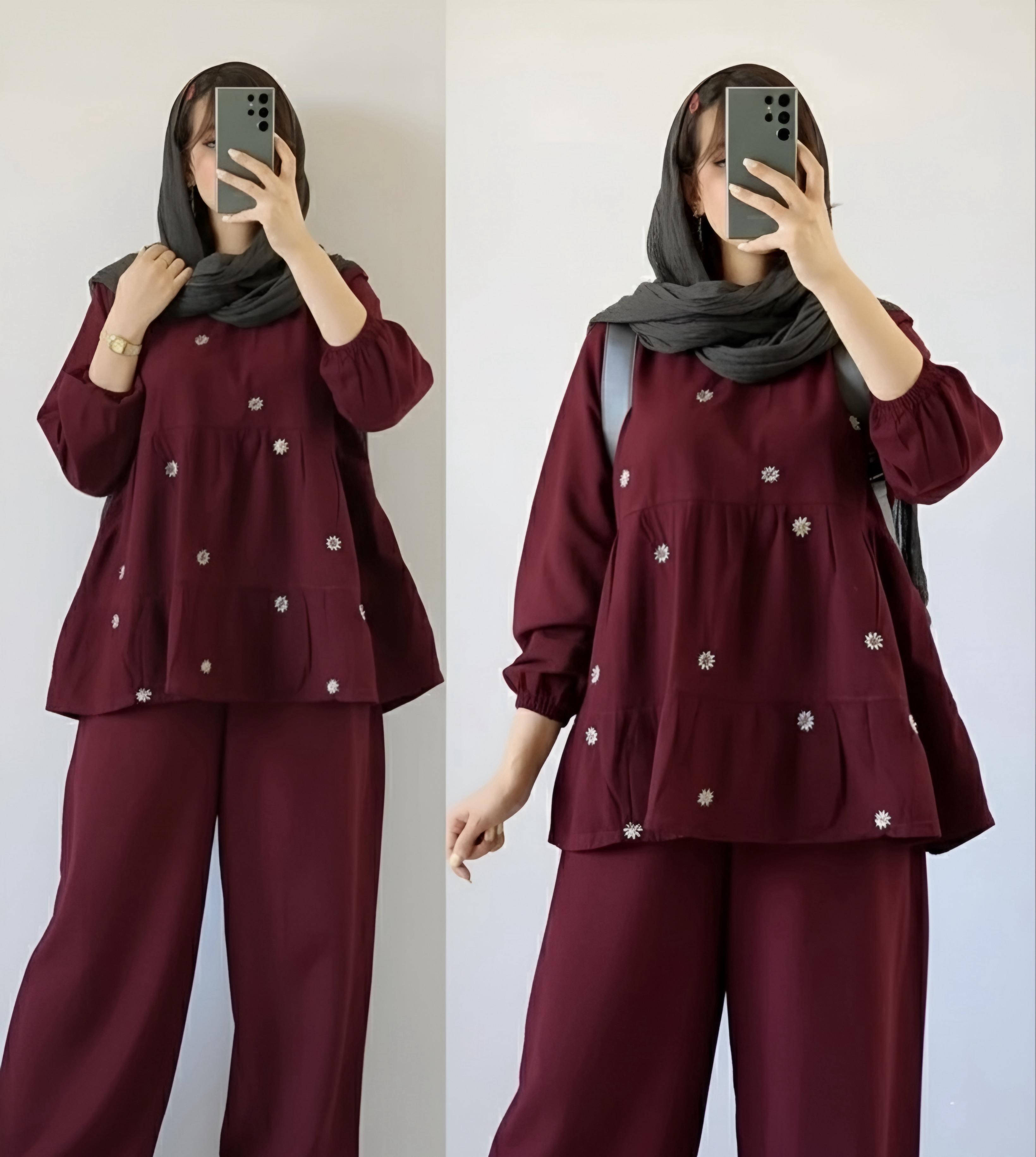SHORT TOP WITH BAGGI PANT ZKSB01