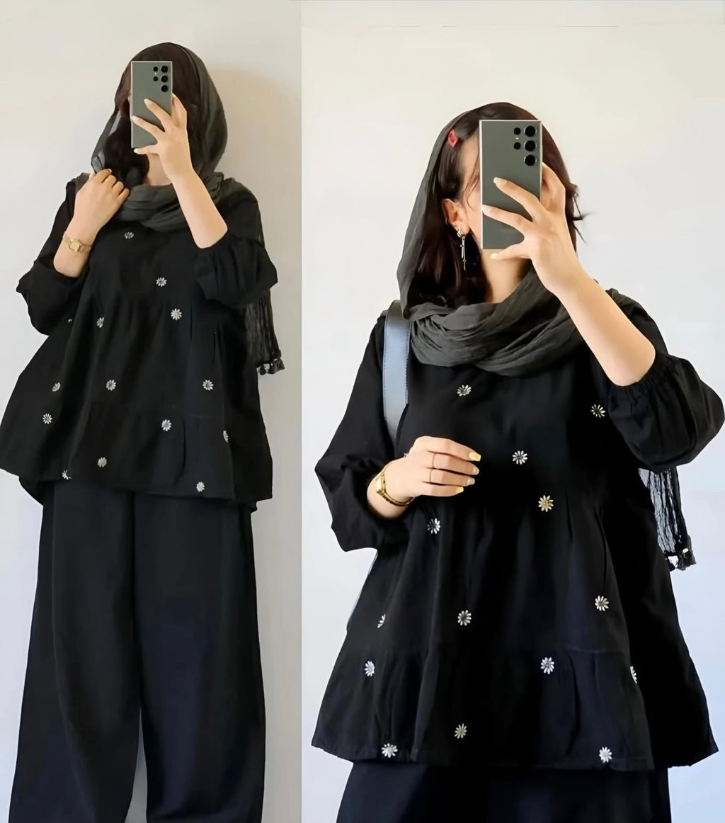 SHORT TOP WITH BAGGI PANT ZKSB01