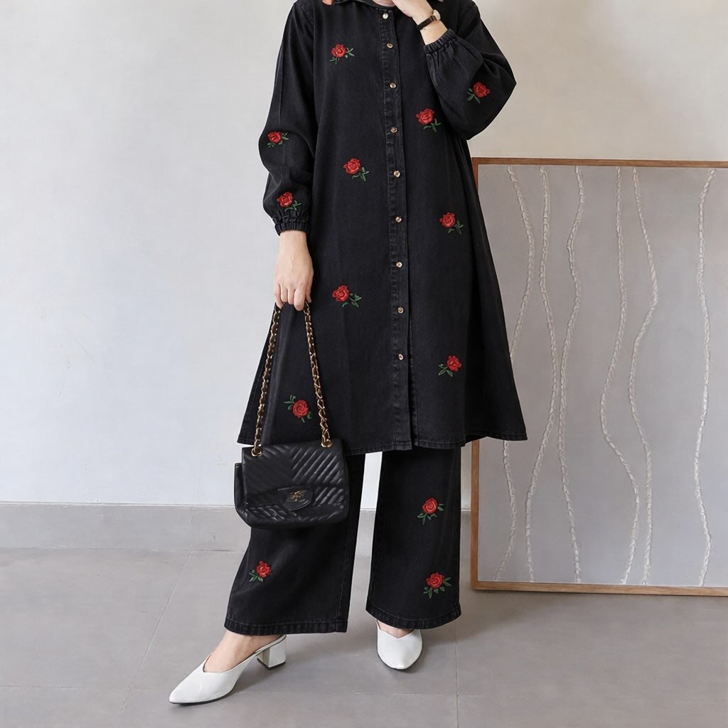 DENIM CORD SET ZKDCS01