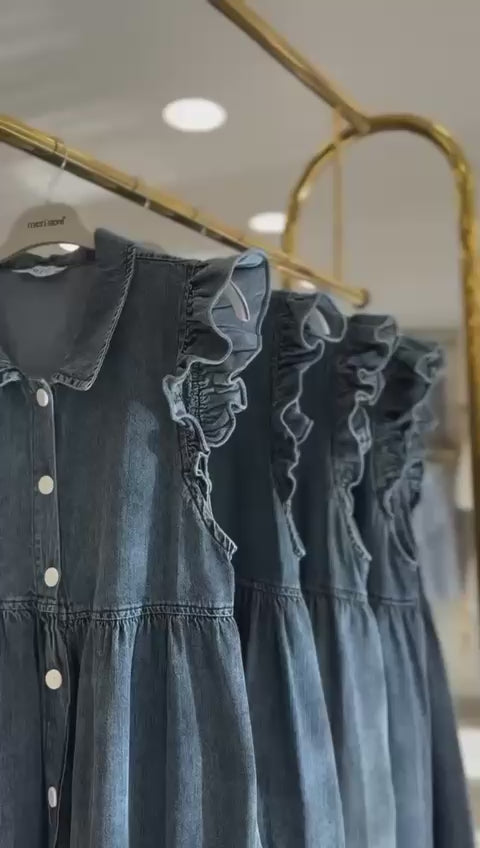DENIM GOWN WITH SHIRT